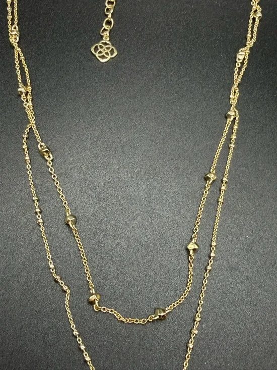 Kendra Scott Ari Heart Multi Strand Necklace gold tone #E441 - Picture 4 of 7